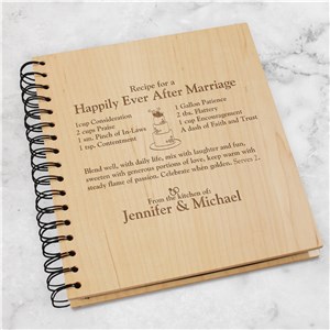 Engraved Happily Ever After Recipe Card Holder