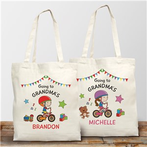 Personalized Going to Grandma's Tote Bag