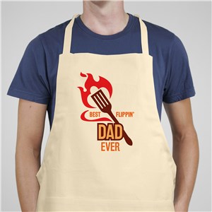 Personalized Best Flippin' Dad Ever Natural Apron