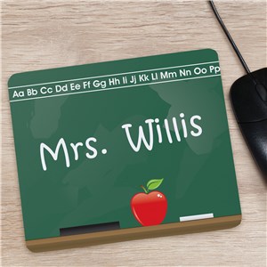 Personalized Teacher Mouse Pad with Chalkboard Design