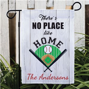 Personalized baseball family garden flag