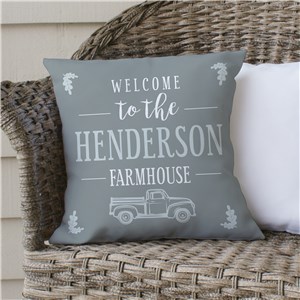 Personalized Welcome To The Farmhouse Truck Pillow