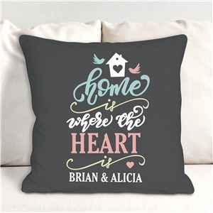 Personalized Home Is Where The Heart Is Throw Pillow