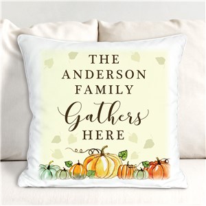 Personalized Fall Pumpkin Throw Pillow