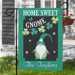 Personalized Home Sweet Gnome Garden Flag
