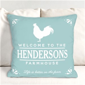 Personalized Welcome to the Farmhouse Throw Pillow