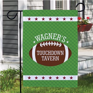 Personalized Touchdown Tavern Garden Flag