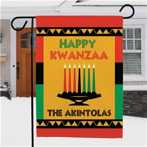 Personalized Happy Kwanzaa Garden Flag