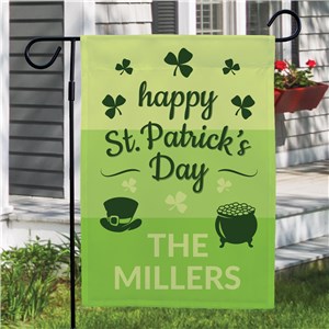 Personalized Happy St. Patrick's Day Garden Flag