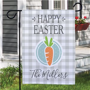 Personalized Happy Easter Carrot Garden Flag