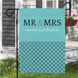 Personalized Geometric Mr. & Mrs. Garden Flag