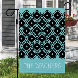 Personalized Geometric Decorative Tile Garden Flag