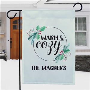 Personalized Warm & Cozy Garden Flag 