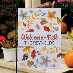 Personalized Welcome Fall Garden Flag