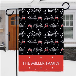 Personalized Cheers Garden Flag