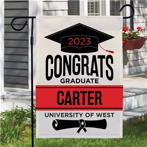 Personalized Congrats Graduate Garden Flag