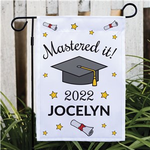 Personalized Mastered It! Garden Flag