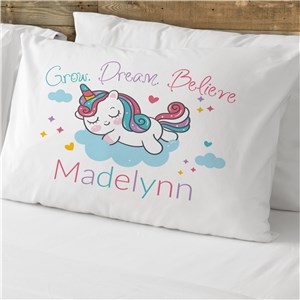 Personalized Grow Dream Believe Pillowcase