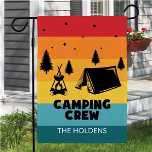 Personalized Campfire Crew Garden Flag