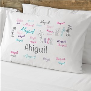 Personalized Colorful Script Names Pillowcase