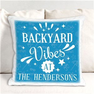 Personalized Vibes at Family Name Throw Pillow