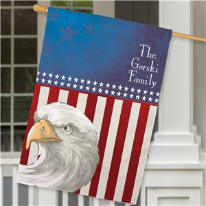 Personalized American Pride House Flag