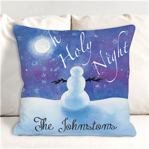 Personalized Oh Holy Night Throw Pillow