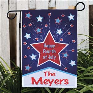 Personalized Happy 4th Garden Flag
