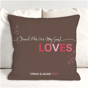 Personalized Romantic Love Throw Pillow