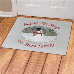 Personalized Snowman Doormat