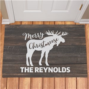 Personalized Merry Christmoose Doormat