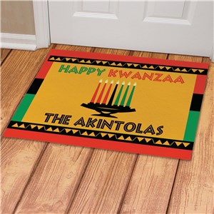 Personalized Happy Kwanzaa Doormat