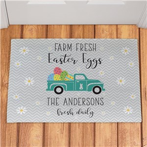 Personalized Farm Fresh Easter Eggs Doormat