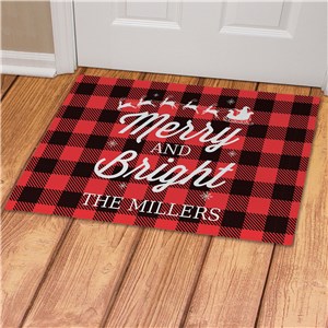 Personalized Merry And Bright Doormat