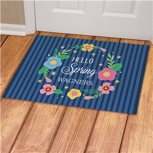 Personalized Hello Spring Doormat