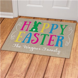 Personalized Happy Easter Doormat