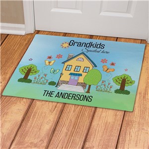 Personalized Grandkids Spoiled Here Doormat