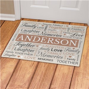 Personalized Family Word Art Doormat