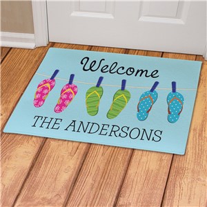 Personalized Flip Flops Doormat