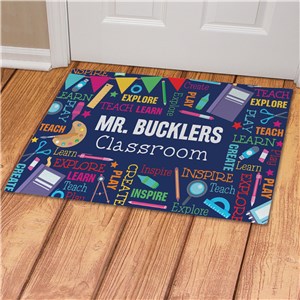 Personalized Classroom static word art Doormat