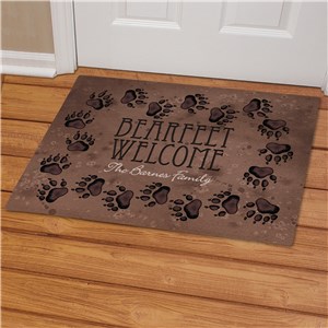 Personalized Bearfeet Welcome Doormat