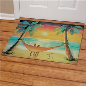 Personalized Beach Sunset Doormat