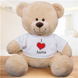 Personalized I Love Teddy Bear