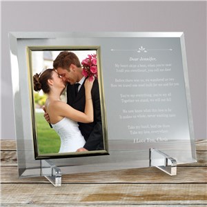I'm Glad There's You Beveled Glass Picture Frame