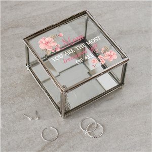 Most Treasured Gift Glass Jewelry Box