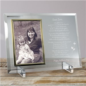 To My Daughter Personalized Mother's Day Frame - Beveled Glass Picture Frame