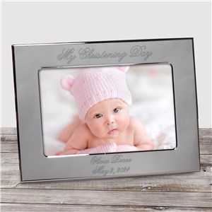 My Baptism Day Silver Personalized Picture Frame