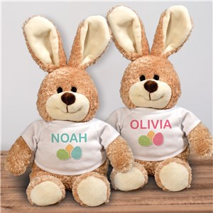 Personalized Easter Eggs Stuffed Bunny