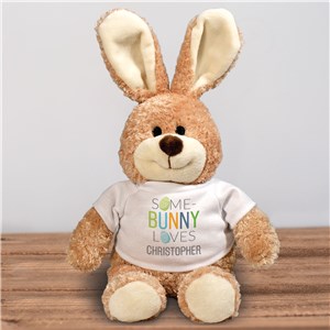 Personalized Some Bunny with Eggs Brown Bunny