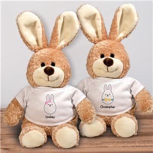 Personalized Bow Tie Brown Bunny